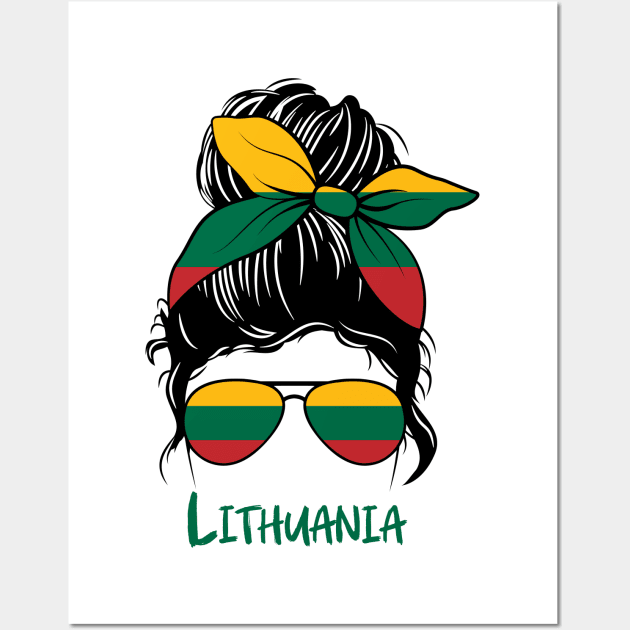 Lithuania girl, Lithuania Flag, Lithuania gift heritage,  Lithuanian girlfriend, Wall Art by JayD World